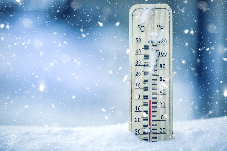 Winter weather, snow, winter, thermometer