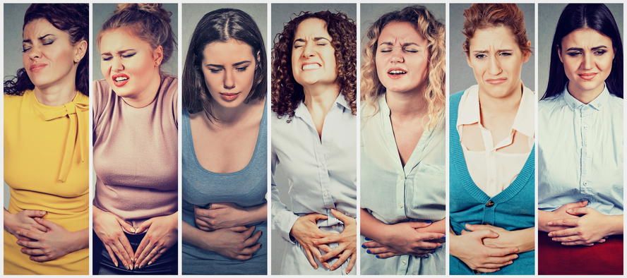Women have severe abdominal pain