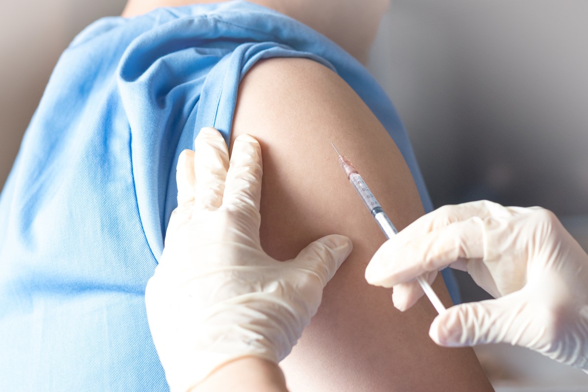 Vaccine, shoulder vaccination, doctor and injections.