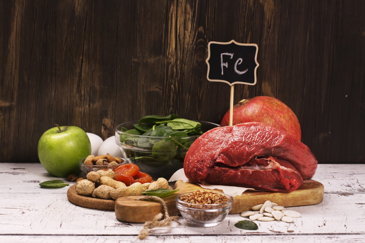Foods for anaemia - products with Fe - iron table