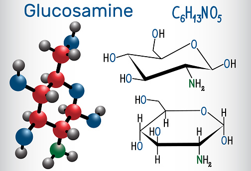 Chemical formula with glucosamine molecules