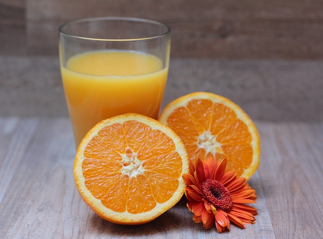 vitamins, oranges, orange juice