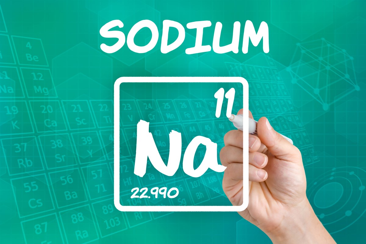 Sodium Na - designation in the periodic table of chemical elements