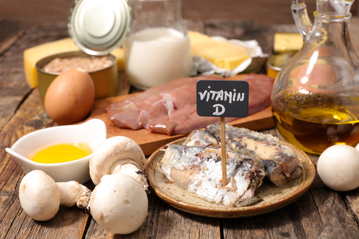 Vitamin D is found in foods such as fish, liver, oil, eggs, mushrooms, dairy products and cheese