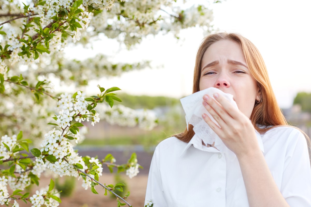 Allergies causing frequent sneezing and runny nose can cause nosebleeds