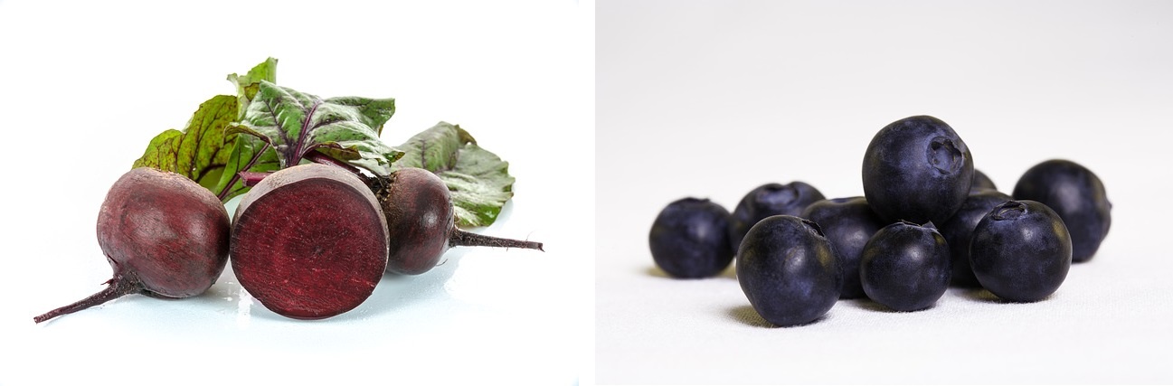 Beetroot and blueberries as a reason for urine discoloration